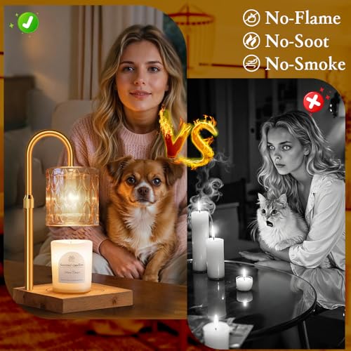 Candle Warmer Lamp Gifts for Women - Home Decor Aesthetic mom Birthday Gift ideas - Wax melt Warmers Light for Office Bedr...