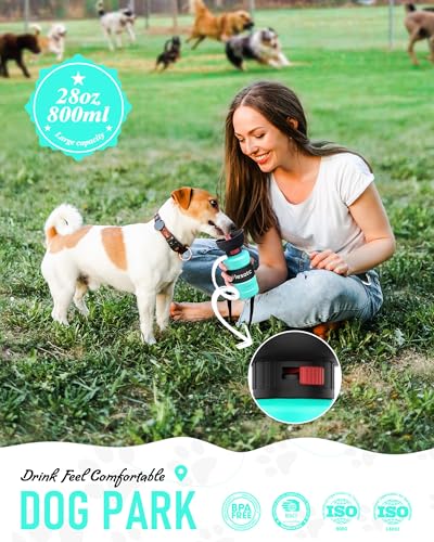 lesotc Dog Water Bottle, Portable Dog Water Dispenser, Leak Proof Dog Travel Water Bottle Pet Water Bottle for Outdoor Wal...