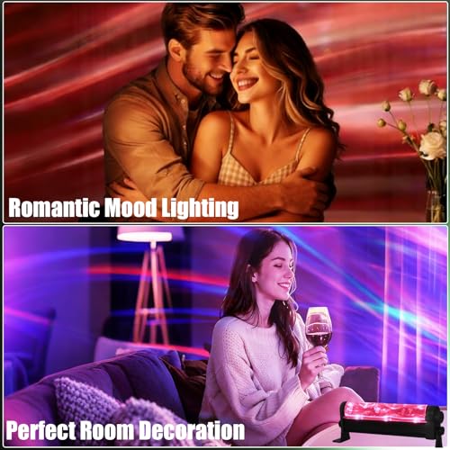10.7inch Ocean Wave&Aurora Projector Light, Birthday Gifts for Women Teen Boys Girls Valentines Day Dynamic 15W Northern L...