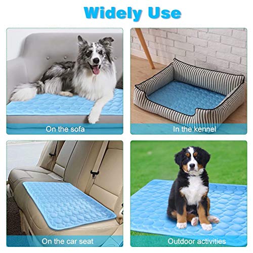 MeiLiMiYu 2026 Upgraded Washable Dog Cooling Mat Ice Silk Cooling Mat for Dogs Pet Self Cooling Pad Blanket Dog Cooling Pa...