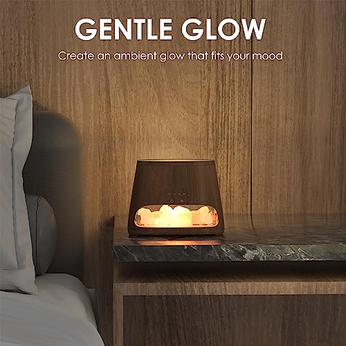 SALKING 2-in-1 Himalayan Salt Lamp Diffuser, Cool Mist Humidifier, Aromatherapy & Himalayan Salt Therapy, 100% Pure Himala...