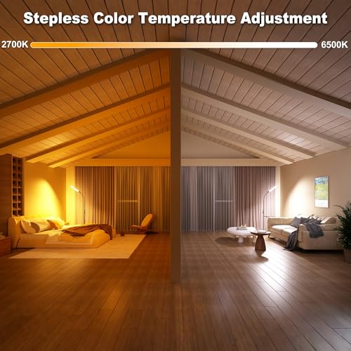 Floor Lamp, 18W Super Bright LED Floor Lamps for Living Room with Remote, Stepless Dimming Color Temperature & Brightness,...