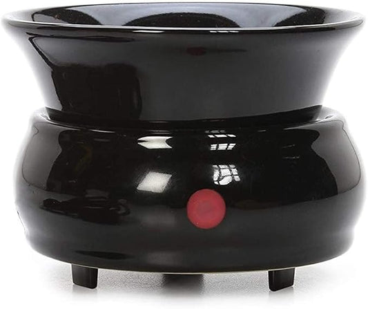 Hosley Black Ceramic Electric Warmer for Fragrance Candle Wax Liquid Potpourri. Ideal for Spa and Aromatherapy. Use Brand ...