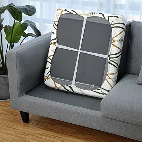 Fuloon Sofa Cushion Covers, Stretch Printed Seat Cushion Cover Couch Seat Slipcovers Washable Furniture Protector for Armc...