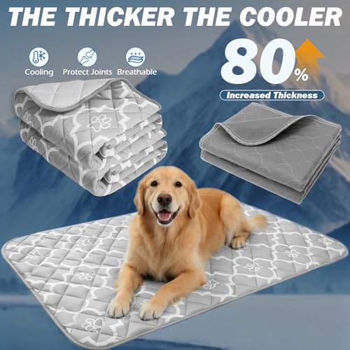 EXPAWLORER Dog Cooling Mat-28.3''*47.2'' Upgraded Extra Large Cooling Pad for Dog Dogs Cats Pets in Summer Keep Cool,Washa...