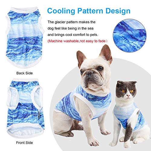 Dog Cooling Vest Shirts Breathable Cooling Jacket Anxiety Relief Sun Protection, Soft Dog Cool Coat for Small Medium Dogs ...