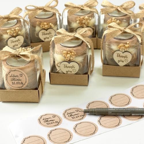 Candle Party Gifts Set 20 Pack Candle Holders for Guests Wedding, Baby Shower, Birthday, Thanksgiving, Adult Party Decorat...