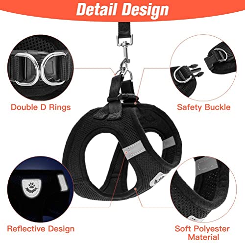PAWCHIE Puppy Harness and Leash Set - Soft Mesh Dog Vest Harness, Reflective & Adjustable Harness for Small to Medium Dog...