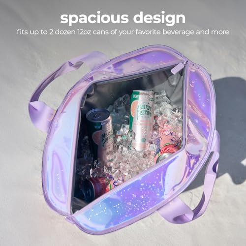 Case-Mate Soap Bubble Jelly Cooler Tote - Soft Cooler Bag w/Zippered Insulation - Keeps Drinks Cold for 24 hrs - Ideal for...