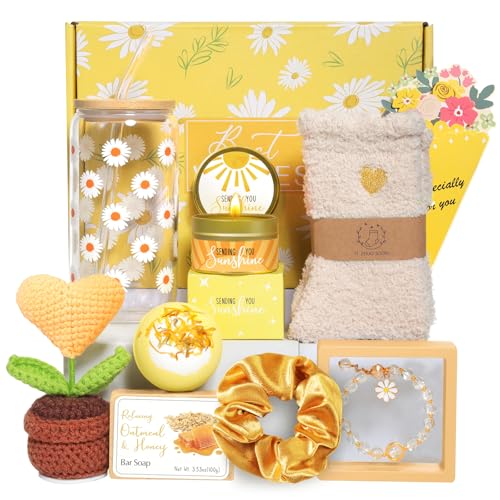 Birthday Gifts for Women, Gift Baskets for Women, Best Friend Friendship Gifts, Get Well Soon Inspirational Gift Set Box f...