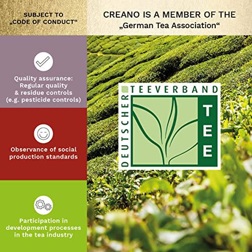 Creano Tea Flowers Mix Golden Gift Set Blooming Tea with Glass Teapot White, Green & Black Tea in 6 Varieties Tea Flower B...