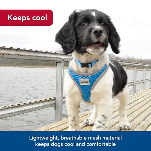 Coastal Pet Comfort Soft Reflective Wrap Adjustable Dog Harness - No-Pull Dog Harness for Small & Large Dogs - Blue Lagoon...