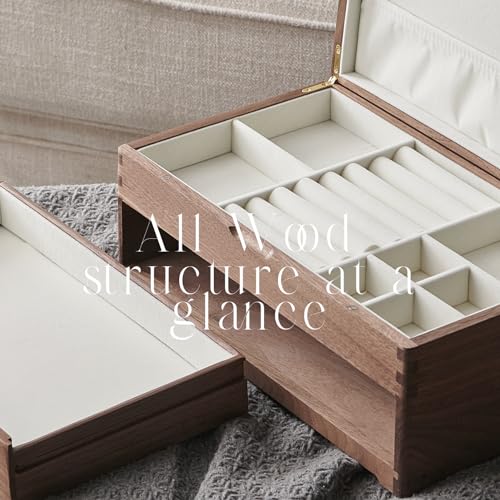 Beexchange Black Walnut Wooden Jewelry Box - Allwood, Handcrafted, Classic Jewelry Box. Jewelry boxes & organizers for Wom...