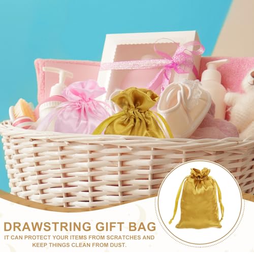 MECCANIXITY Satin Bags with Drawstring, 4x6 Inch Wedding Favor Bag Mini Gift Packaging Bag for Birthday Christmas Jewelry ...