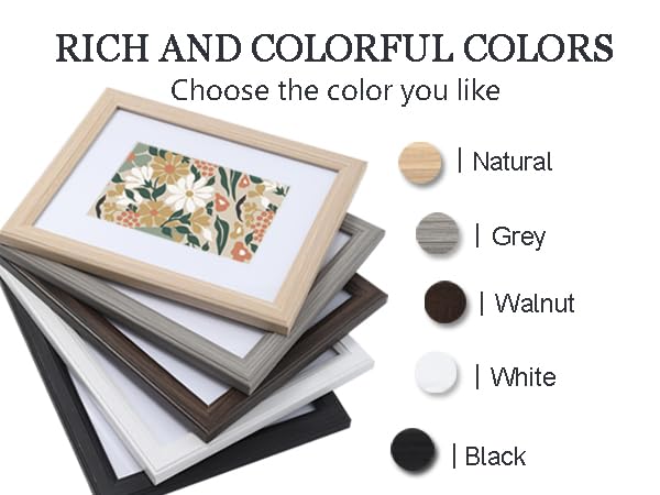KTKDE 8x10 Picture Frame Real Glass, Display Pictures 5x7 with Mat or 8x10 Without Mat, Modern Style Wood Composite Frame,...