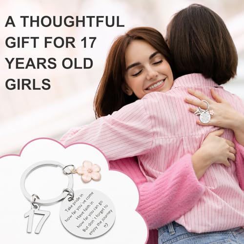 Juesly Birthday Gifts for Girls, Happy Birthday Keychain for 15 16 17 18 19 20 21 Year Old Girls Sister Daughter