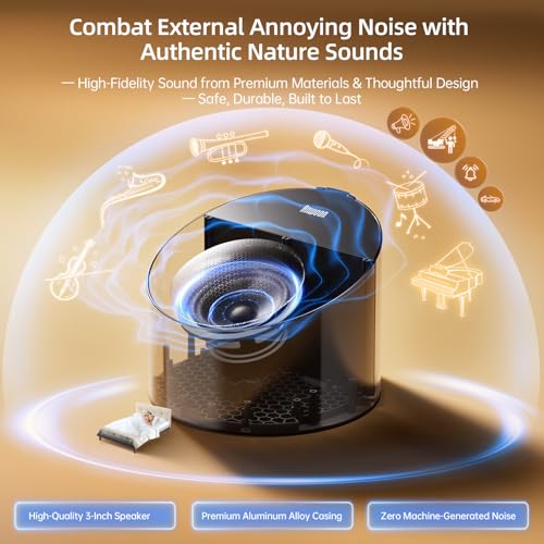 ANWOON Sound Machine with Aroma Diffuser, Premium Metal Shell White Noise Machine, Soothing Night Light, 50+ Natural Sound...