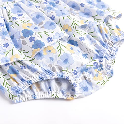 Simplee kids Baby Infant Girls Cotton Short Ruffle Sleeve Summer Romper Outfits 3-24 Months