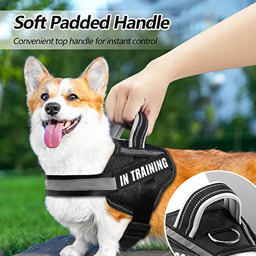 Dog Vest Harness and Patches Set, Animire in Training Service Dog Harness with 10 Dog Patches, Reflective Dog Vest with Ha...