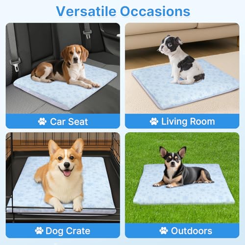 Atsuwell Dog Cooling Mat for Medium Dogs, 2" Thickened Foam Cooling Pad for Dogs with Gel Layer & Waterproof Cover, Orthop...
