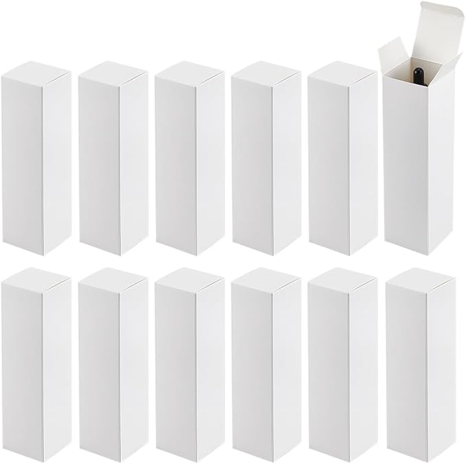 PH PandaHall 30pcs 2x2x7 inch Kraft Paperboard Gift Box, Essential Oil Packing Box Small Paper Packing Boxes Packaging Cas...