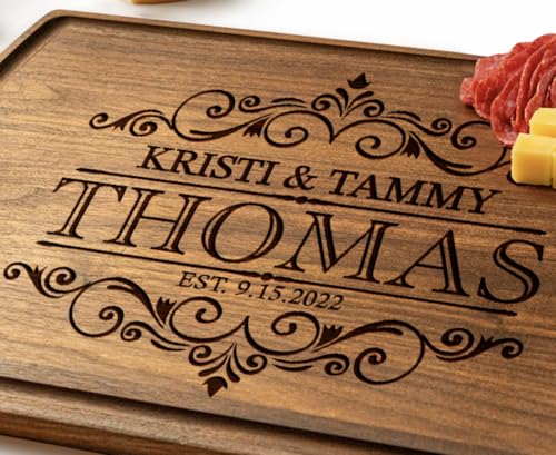 Personalized Cutting Board - Personalized Wedding Gifts for Couple - Custom Cutting Board Wood Engraved- Housewarming Gift...