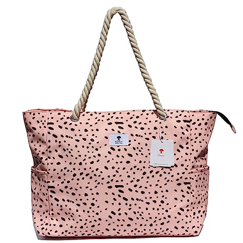 OVERSIZE BEACH BAG Large Tote Bag for Women Waterproof Sandproof with Dry Wet Compartment for Pool Gym Travel