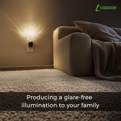 L LOHAS LED Night Light,Plug in Night Light with Light Sensor,0-100LM Brightness Adjustable,3000K Soft White,Acrylic Decor...