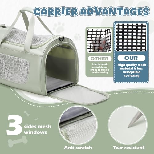 Large Cat Carriers Dog Carrier Pet for Small/Medium Cats Dogs Puppies,Soft-Sided Cat Bag Airline Approved,Carry Up to 20 L...