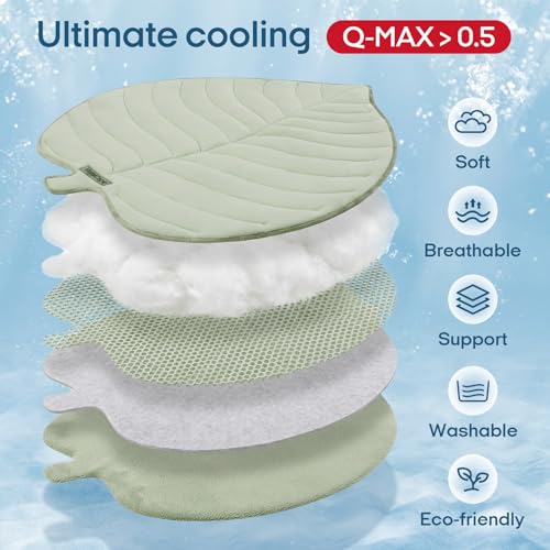 Vagascape Dog Cooling Mat, Washable Pet Cooling Mat, 35" x 33" Thick & Durable Large Cooling Mat for Dogs, Portable Foldab...