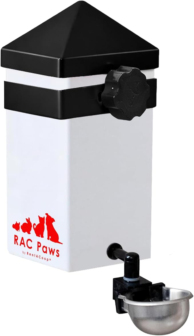 RentACoop No-Drip 32oz Small Animal Drinking Bottle with Auto-Fill Metal Cup for Small Pet/Bunny/Ferret/Hamster/Guinea Pi...