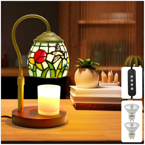 XIFEINIU Candle Warmer Lamp with Timer Dimmer, Adjustable Height Candle Warmer for Jar Candles, Birthday Gifts for Women N...