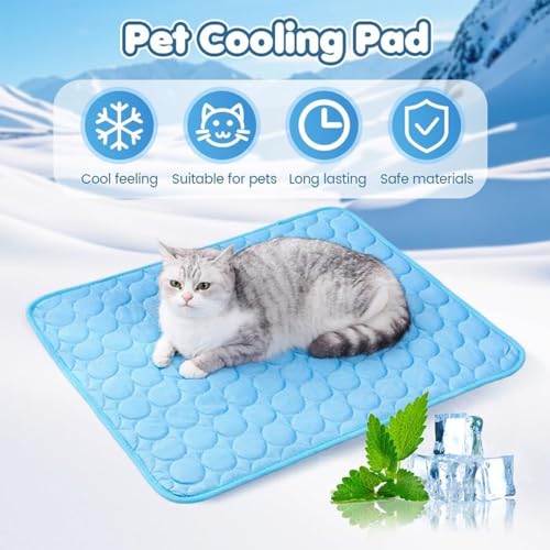 FVELPLT 2025 New Dog Cooling Mat, Pet Cooling Mats, Summer Cool Pads Pet Mat Outdoor for Dogs & Cats, Pet Bed Mats Machine...