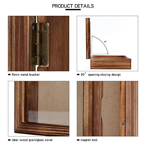 Freezing point Shadow Box Frame 5x7 Shadow Box Display Case Cabinet Picture Frame with Linen Back Memorabilia Awards Medal...