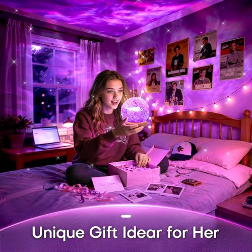 Ambient Lighting, 216 Modes Mood Lighting, 3-in-1 Sunset Lamp & Ocean Lamp & Northern Lights Projector with Remote, Room L...