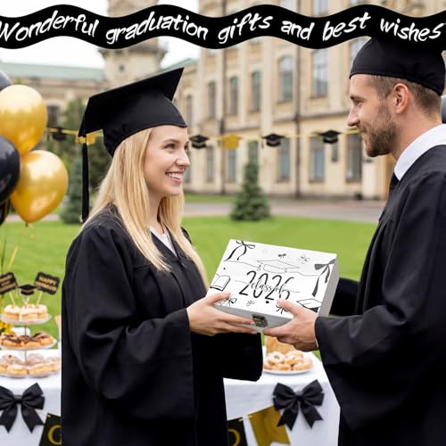 Seeloowy Graduation Memory Keepsake Box with Photo Custom 2026 Large Grad Card Box with Customized Picture Gift for Him He...