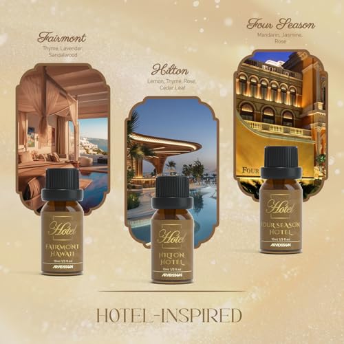 ARVIDSSON Hotel Diffuser Oils Gift Set - Hotel Essential Oils for Diffuser, Luxury Fragrance Oils Inspired by 5 Star Hotel...