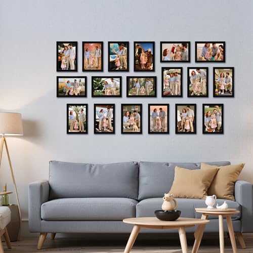 Giftgarden 4x6 Picture Frame Set of 18, Lightweight 4 by 6 Frames Bulk for Gallery Wall Photo Hanging and Tabletop Displa...
