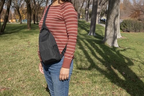 Picnic TIME Strider Crossbody Cooler Sling Bag, Insulated Fanny Pack, (Black)