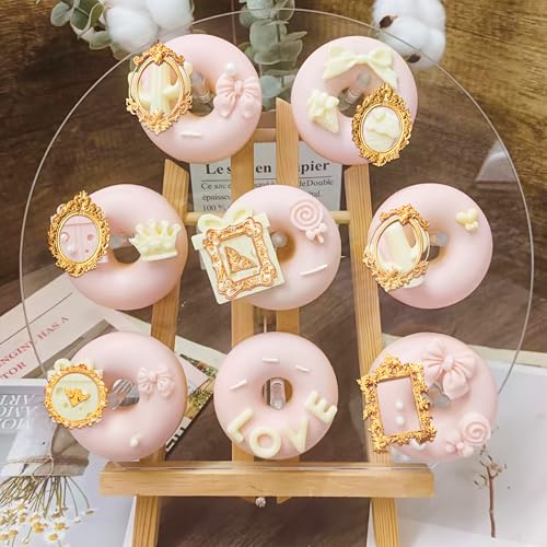 5 Pack Photo Frame Fondant Molds,Picture Frames Silicone Mold Vintage Frame Molds, Baroque Style Air Dry Clay Molds,For Ca...