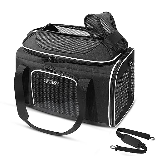 Petskd Top-Expandable Pet Carrier 18x11x11 Inches Delta American United Airline Approved, Soft-Sided Carrier for Small Cat...