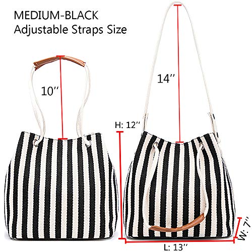 Bydenwely Women's Canvas Tote Bags Small Medium Shoulder Bag Daily Working Handbag for Holiday Travel Pool