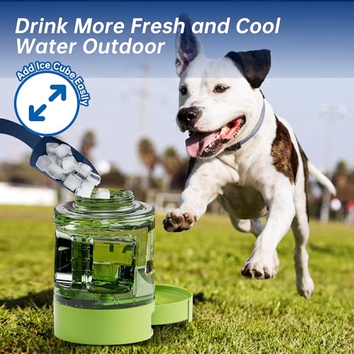 77oz Dog Water Dispenser, 2.2L Large Portable Dog Water Bottle with Pull-Out Drinking Bowl, BPA Free Leak-Proof Pet Travel...