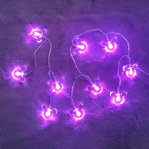 Penfly 1.65m 10LEDs Decorative Cartoon Animal Mouse Night Mood Light Romantic Lamp for Home Indoor Bedroom Party Festival ...
