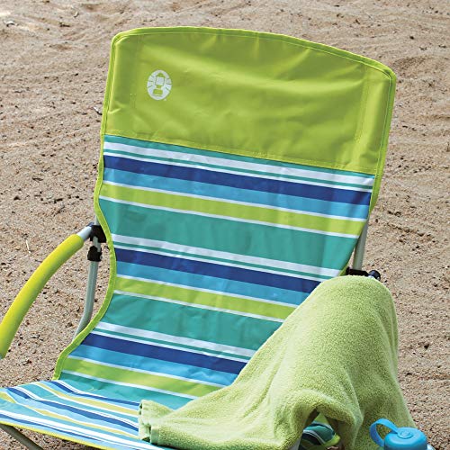 Coleman Utopia Breeze Lightweight Beach Chair with Cup Holder, Comfortable Portable Outdoor Chair with Carry Bag, Supports...