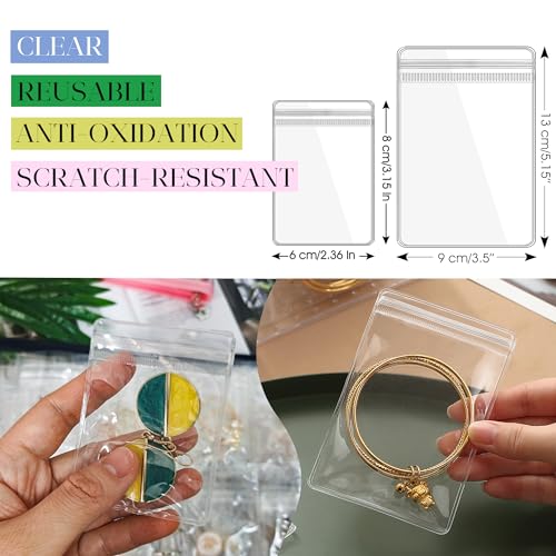 LingLingo Transparent Jewelry Storage Book Travel Jewelry Organizer Earring Organizer Case Bracelet Holder for Necklace Ri...