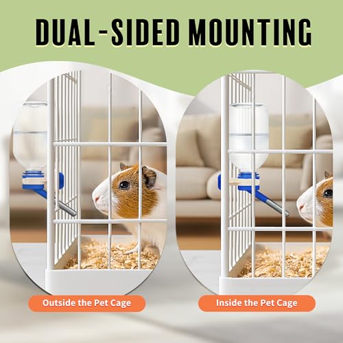Choco Nose No-Drip Water Bottle Feeder for Guinea Pigs, Hamsters, Bunnies, Ferrets, & Small Pets, 10.2 fl.oz, 300ml - Easy...