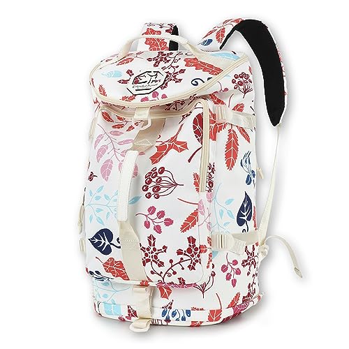 Kalesi Floral Gym Duffle Bag Backpack 4 ways for Women Waterproof with Shoes Compartment for travel Sport Hiking laptop Li...