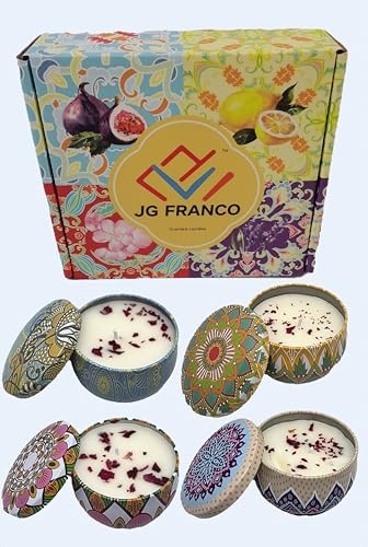4 Pack Candles for Home Scented, Gift Sets Women, Bulk Gift For Women, Birthday Gifts for girl, luxury Candles Present Pac...