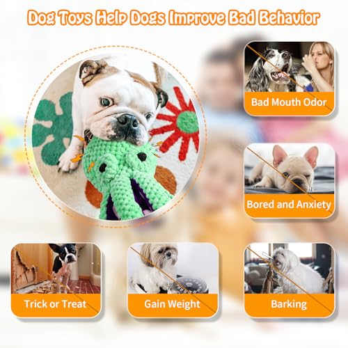 Fuufome Large Squeaky Dog Toys- Plush Dog Toys with Soft Fabric for Small, Medium, and Large Dogs Daily Companionship, Tra...